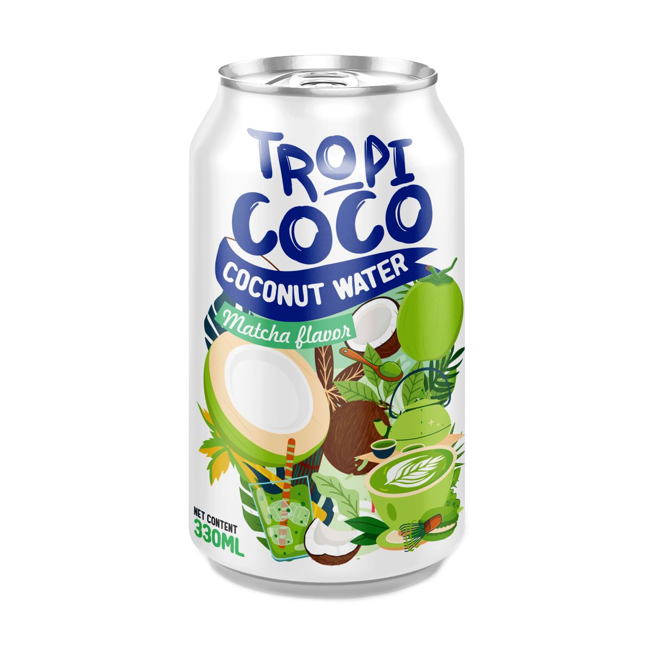 1 CARTON de Tropi Coco Matcha – Eau de coco 330mlx24