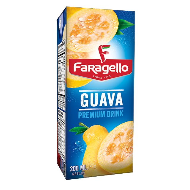 1 CARTON en Brique de Faragello Guava – Premium Drink 200mlx24