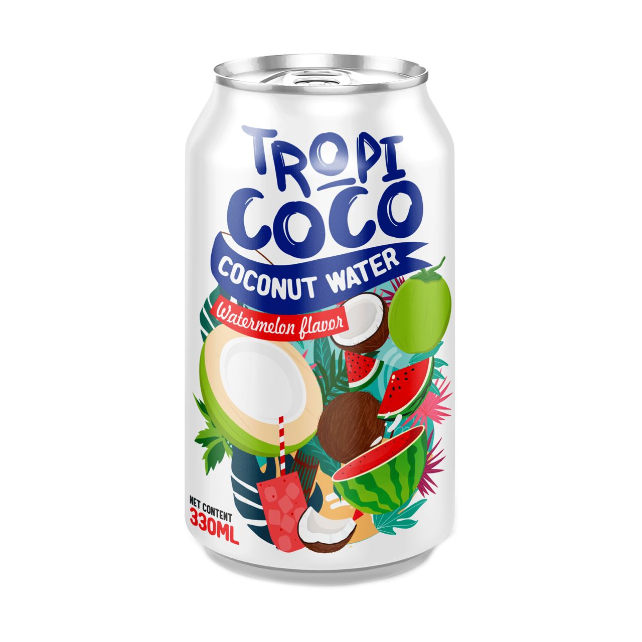 1 CARTON de Tropi Coco Pastèque – Eau de coco 330mlx24