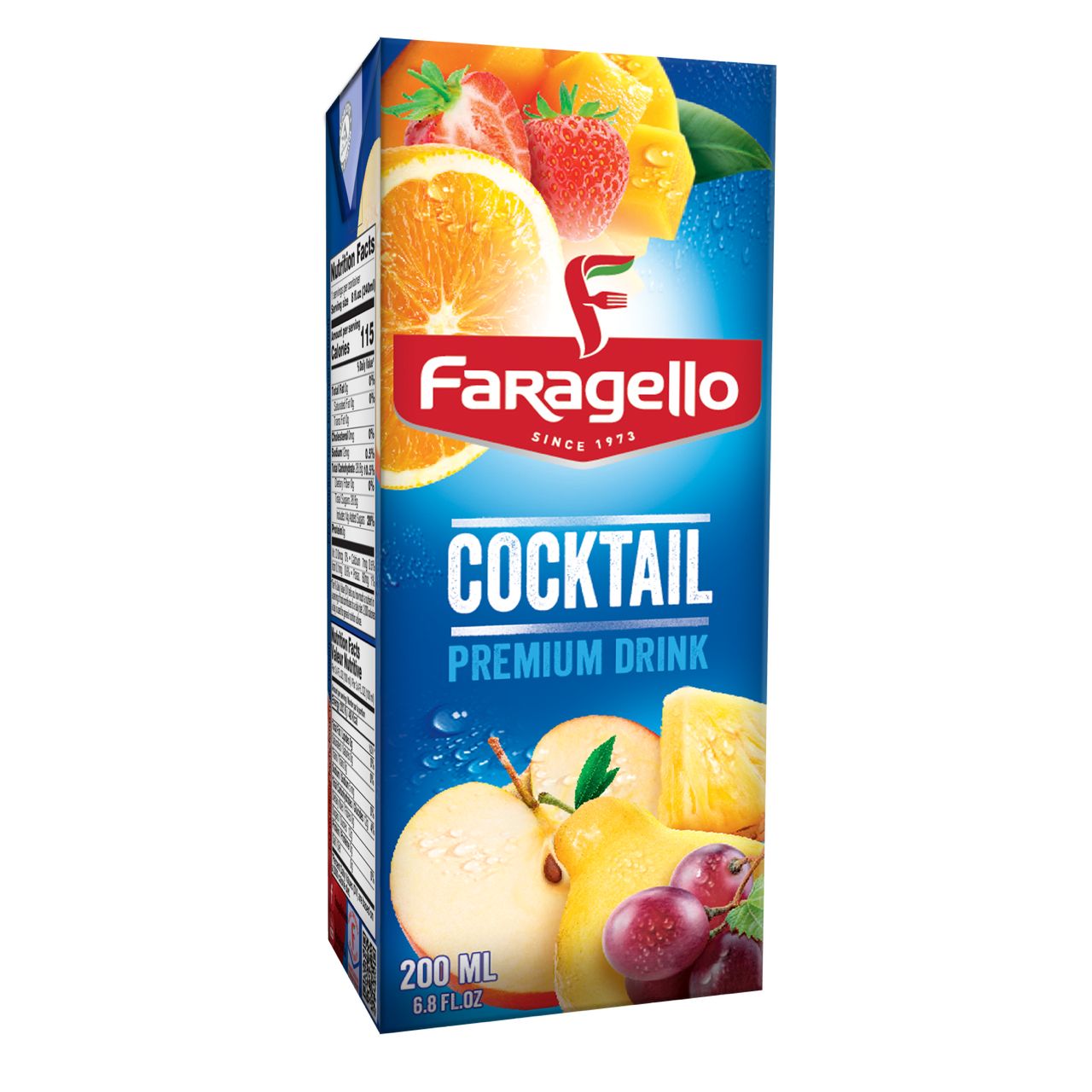1 CARTON en Brique de Faragello Cocktail  –  Premium  Drink 200mlx24