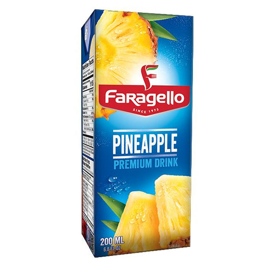 1 CARTON en Brique de Faragello Ananas –  Premium  Nectar 200mlx24