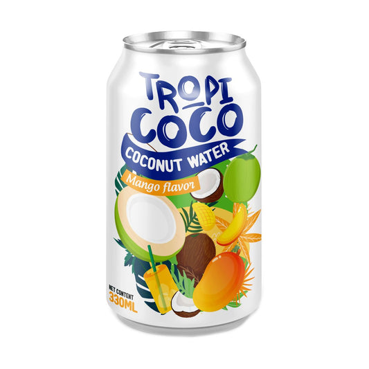 1 CARTON de  Tropi Coco Mangue – Eau de coco 330mlx24