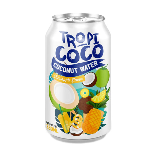 1 CARTON de  Tropi Coco Ananas – Eau de coco 330mlx24