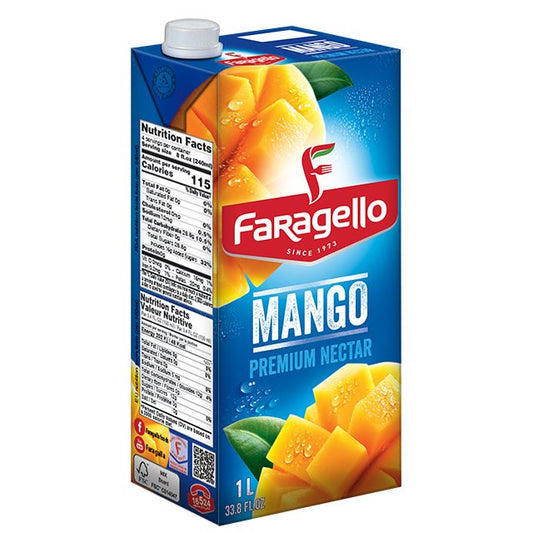 1 CARTON en Brique de Faragello Mangue –  Premium  Nectar 1lx12