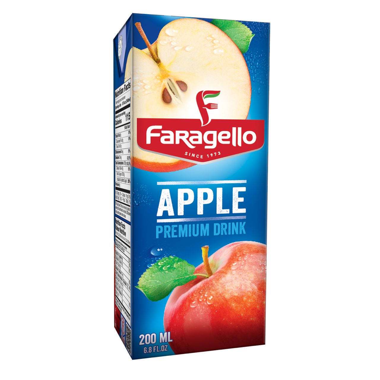 1 CARTON en Brique de Faragello Apple  –  Premium  Nectar 200mlx24